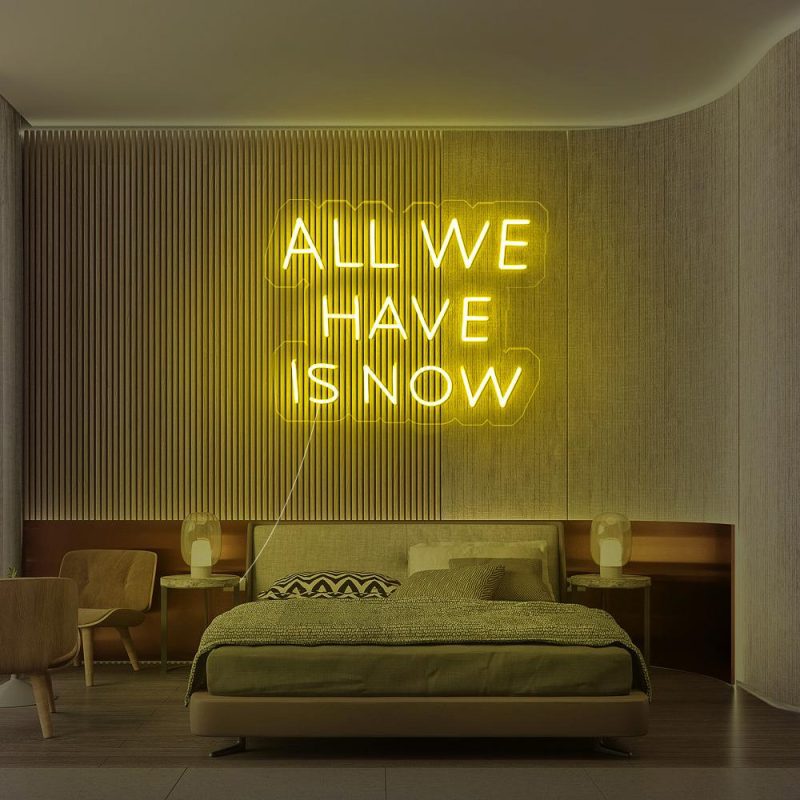 all we have is show yellow led neon signs