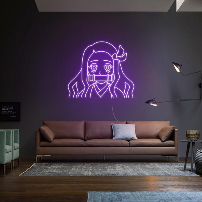 anime girl purple led neon signs