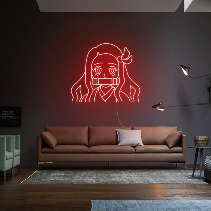 anime girl red led neon signs