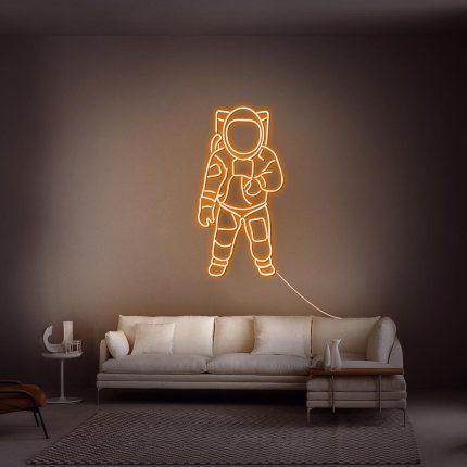 astronaut orange led neon signs