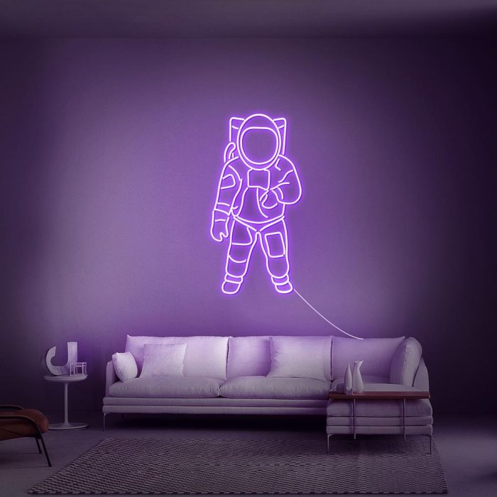 astronaut purple led neon signs
