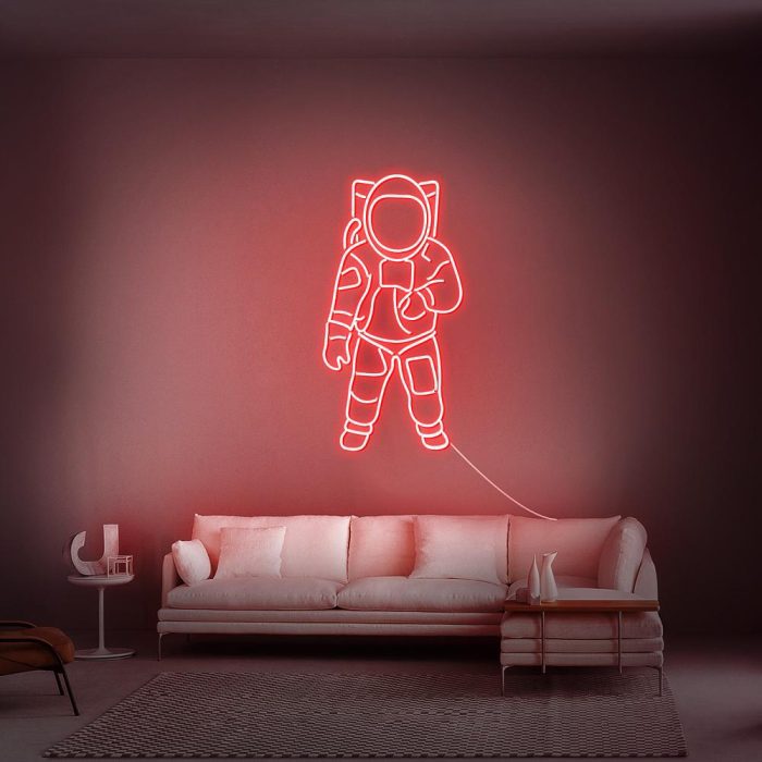 astronaut red led neon signs