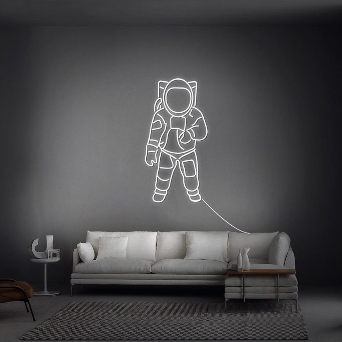 astronaut white led neon signs