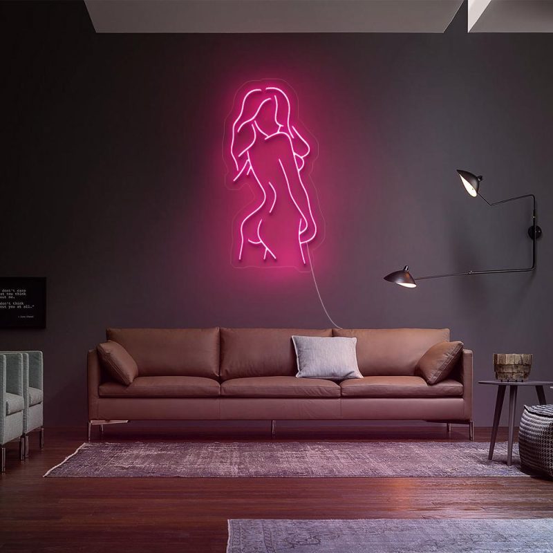 beauty pose pink led neon signs