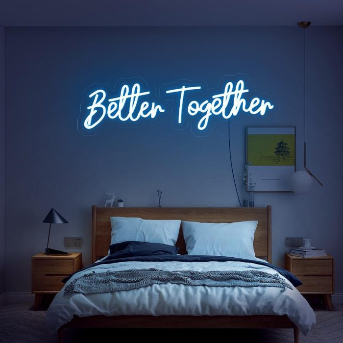 better together light blue led neon signs