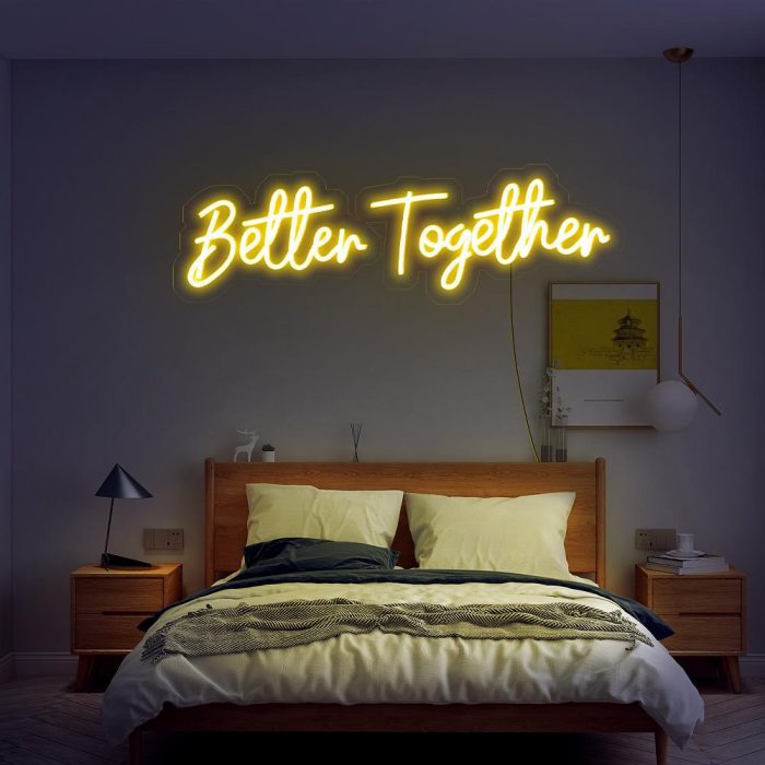 better together yellow led neon signs