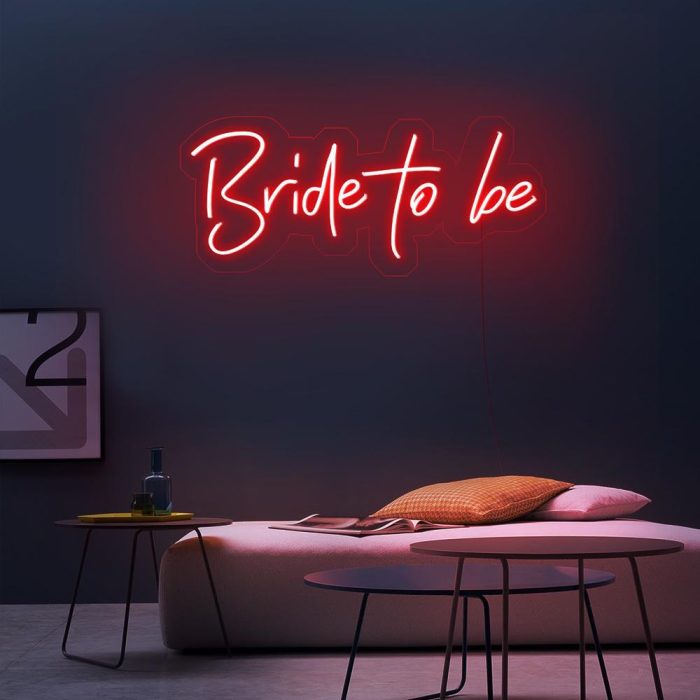 bride to be red led neon signs