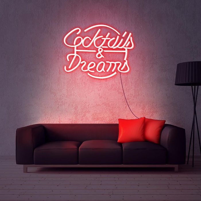 cocktails dream red led neon signs