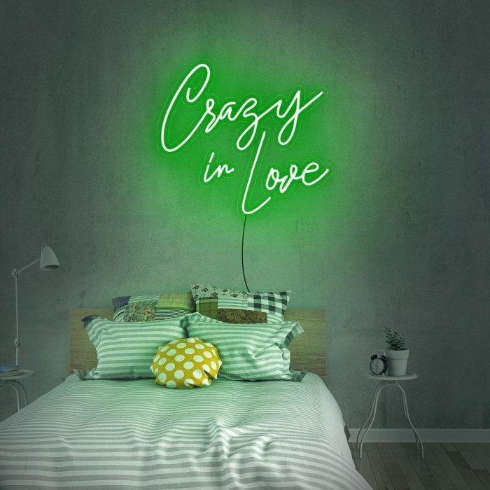 crazy in love green led neon signs