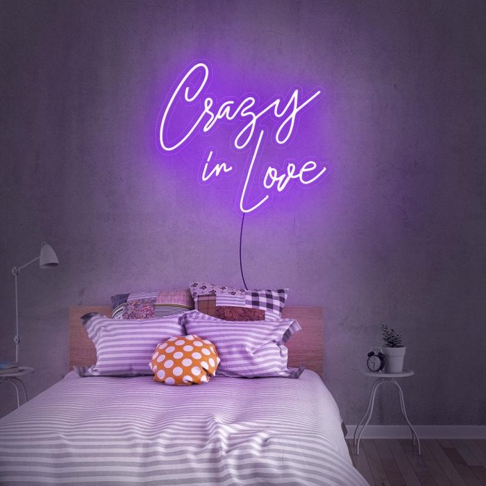 crazy in love purple led neon signs