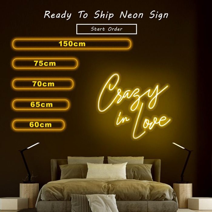 crazy in love size led neon signs