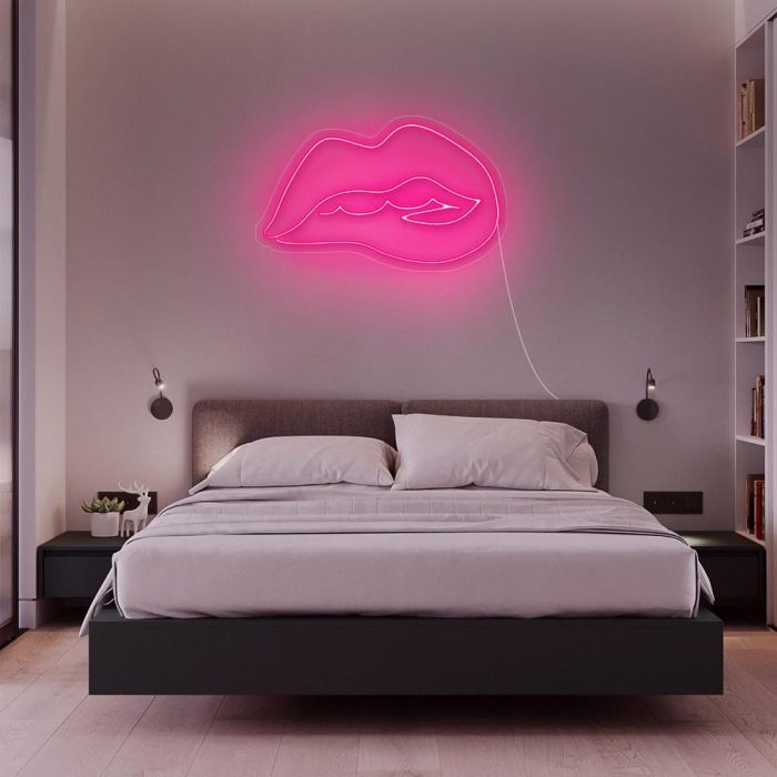 desire lips pink led neon signs