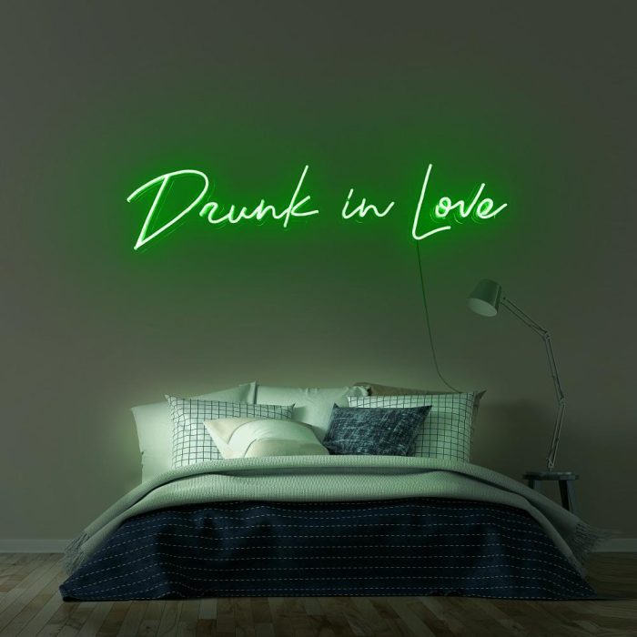 drunk in love green led neon signs