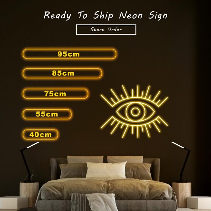 eye size led neon signs