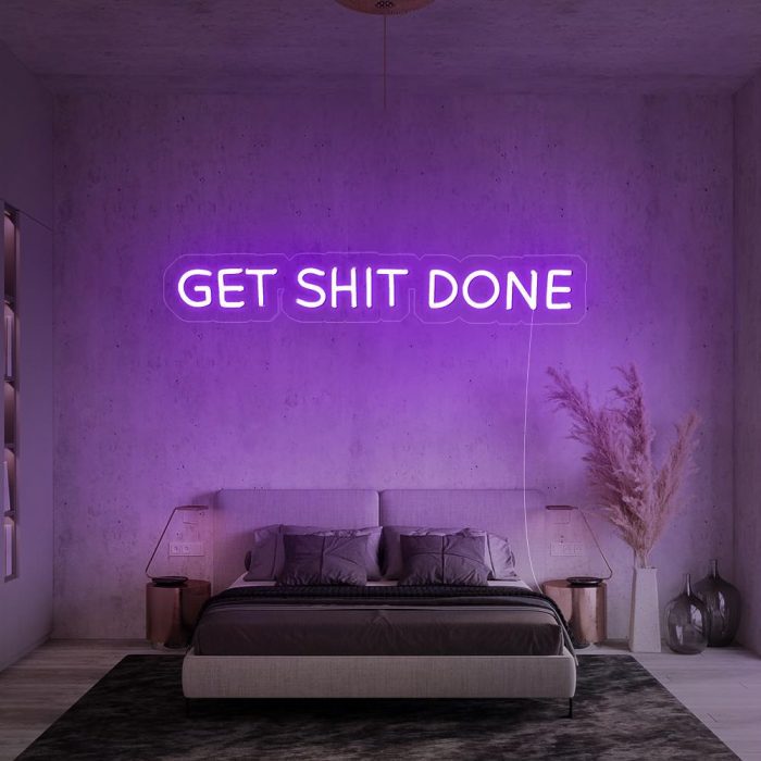 get shit done purple led neon signs