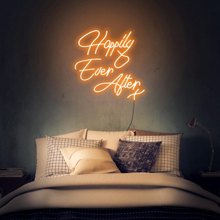 happily ever after orange led neon signs