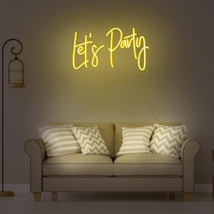 let party yellow led neon signs