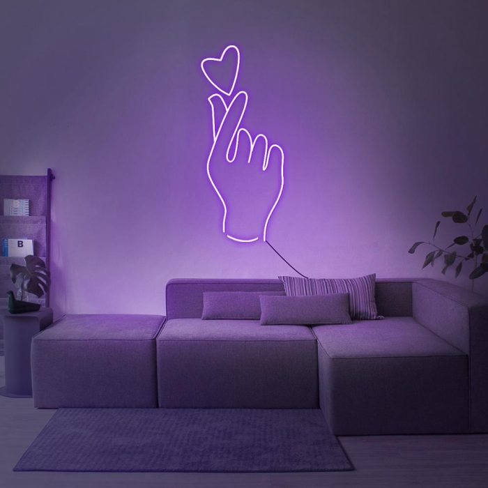 love finger purple led neon signs