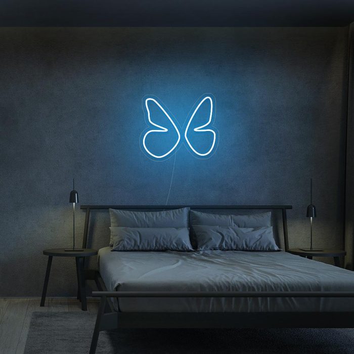 mini butterfly light blue led neon signs