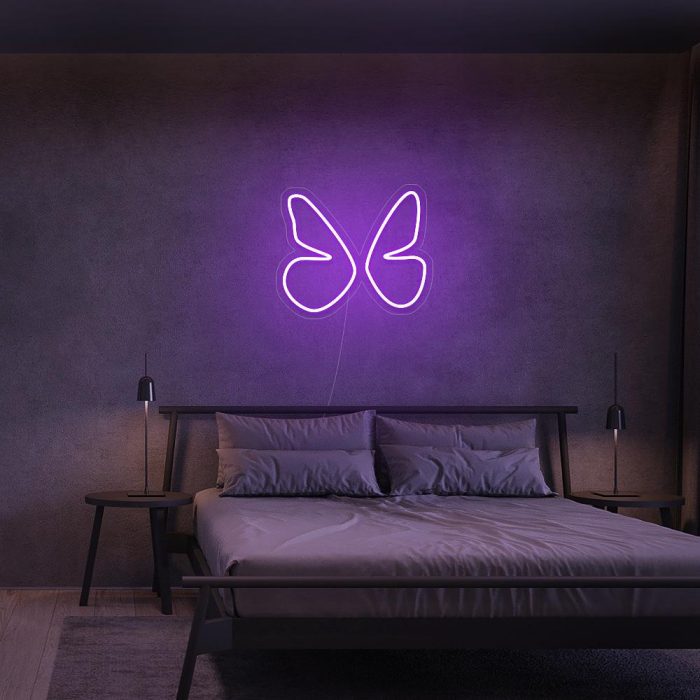 mini butterfly purple led neon signs