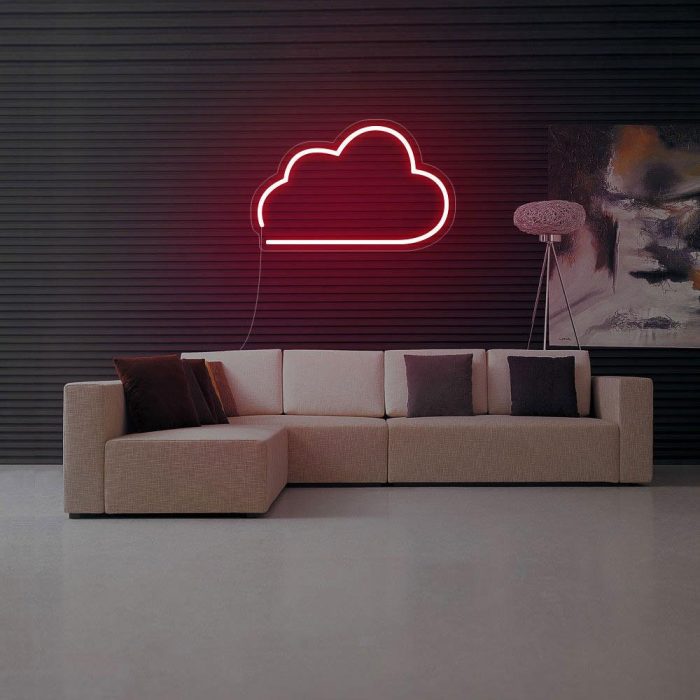 mini cloud red led neon signs