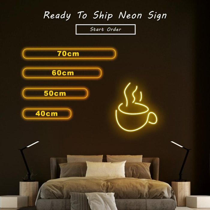mini coffee size led neon signs