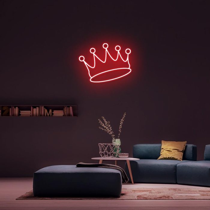 mini crown red led neon signs