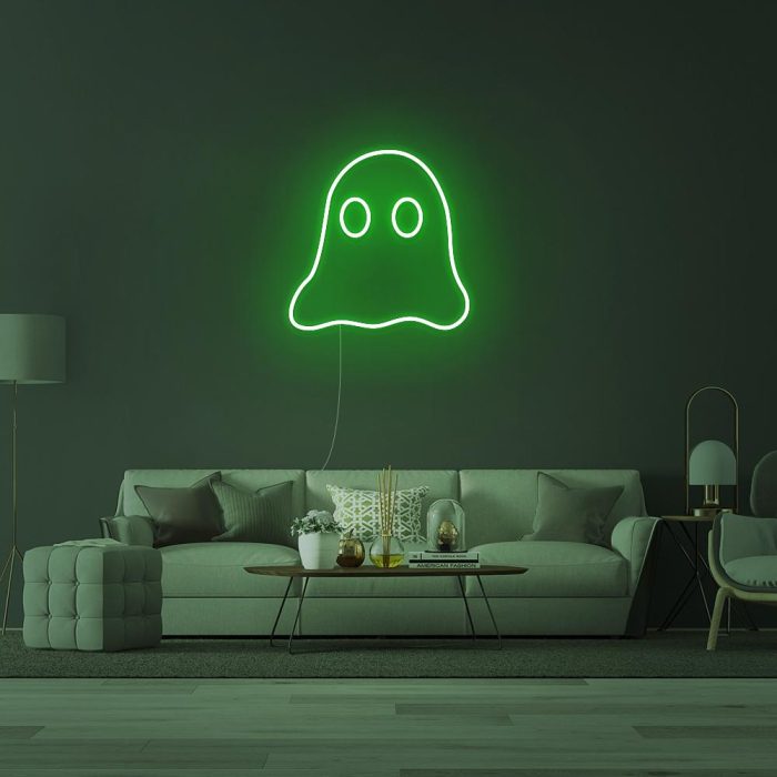 mini ghost green led neon signs