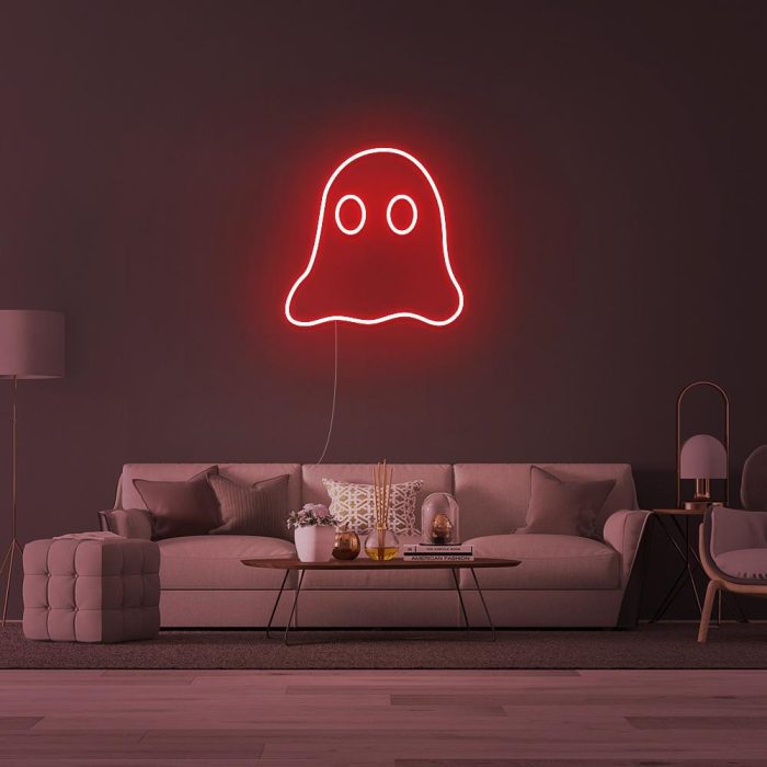 mini ghost red led neon signs