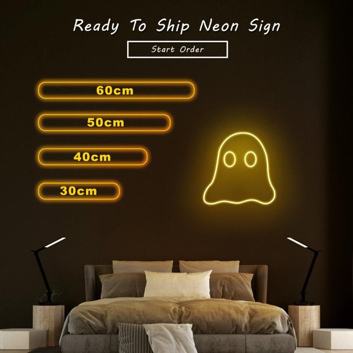 mini ghost size led neon signs