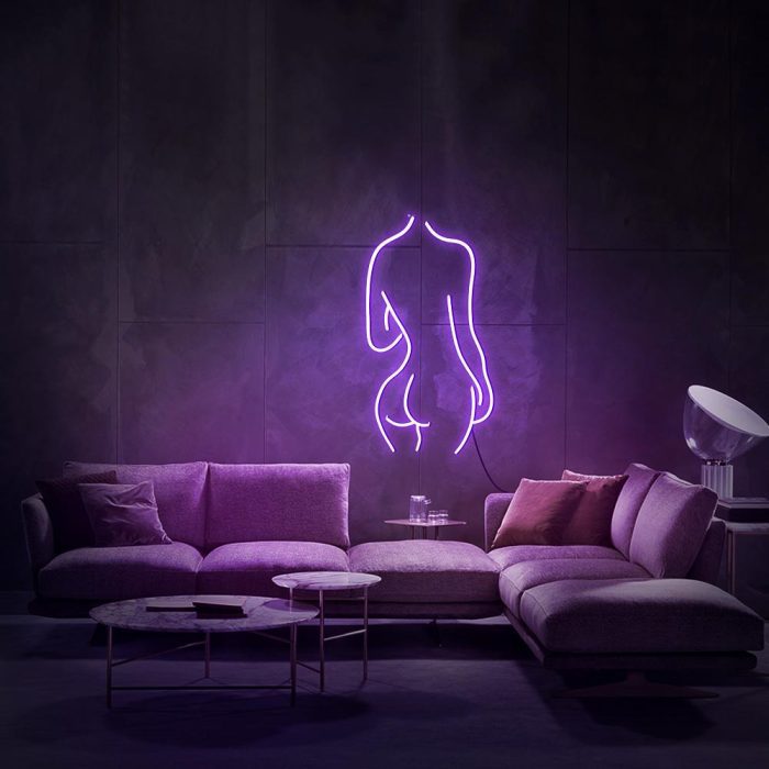 naked girl purple led neon signs