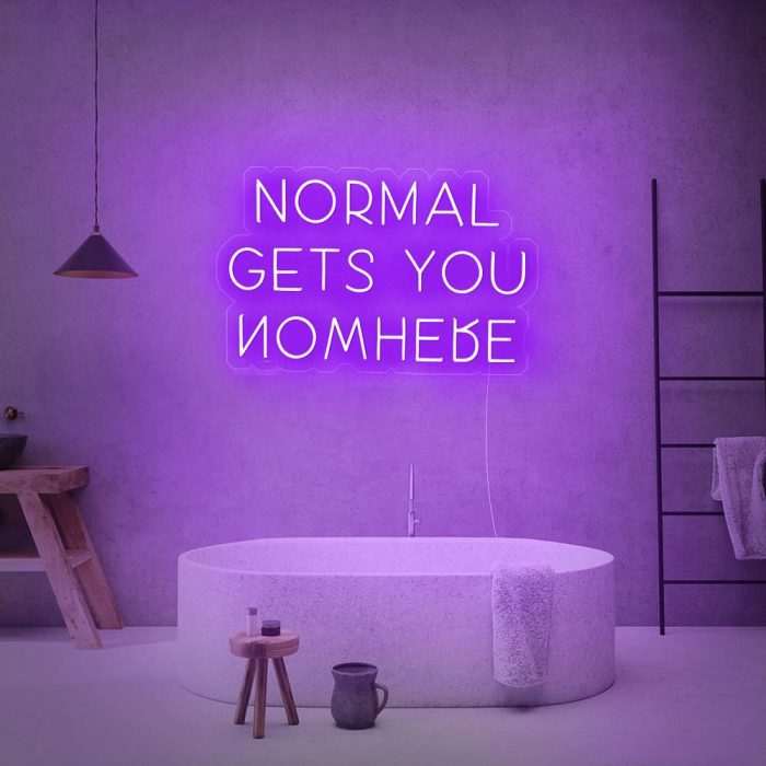 normal gets you nowhere purple led neon signs