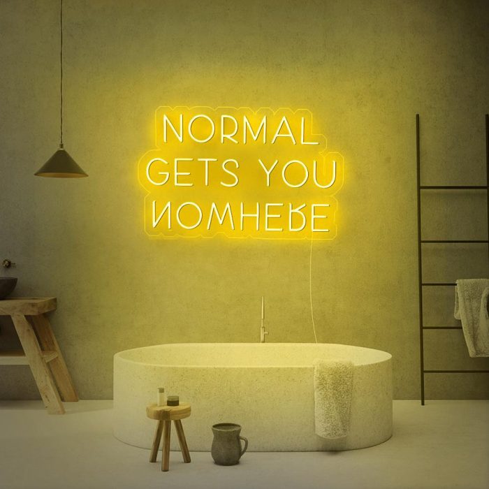 normal gets you nowhere yellow led neon signs