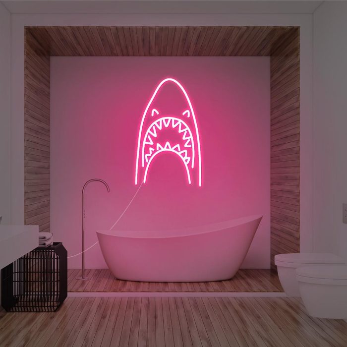 shark pink led neon signs 2