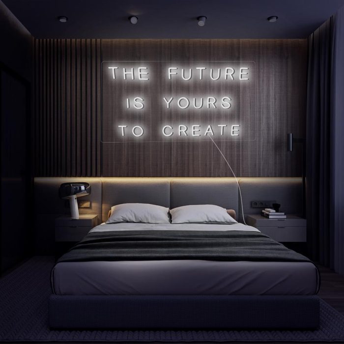 the future is yours to create white led neon signs
