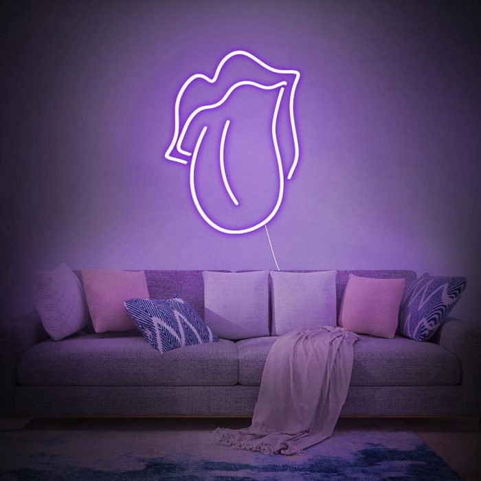 wild mouth purple led neon signs