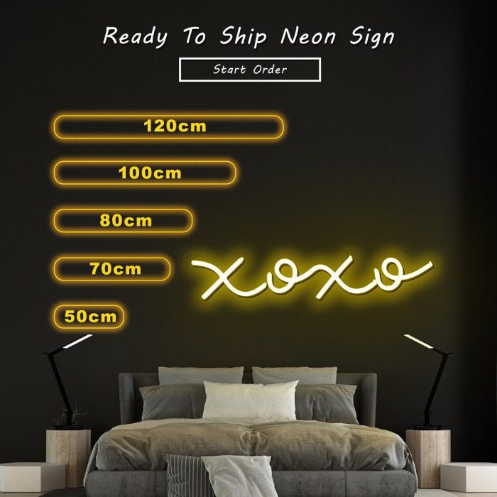 xoxo size led neon signs