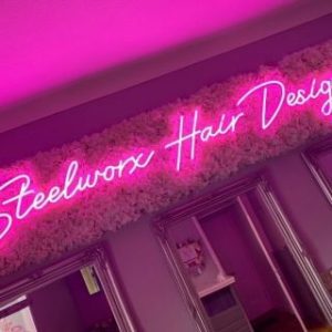 Pink Custom Neon business name sign