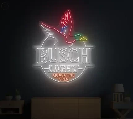 busch light neon sign