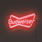 budweiser bowtie neon sign red