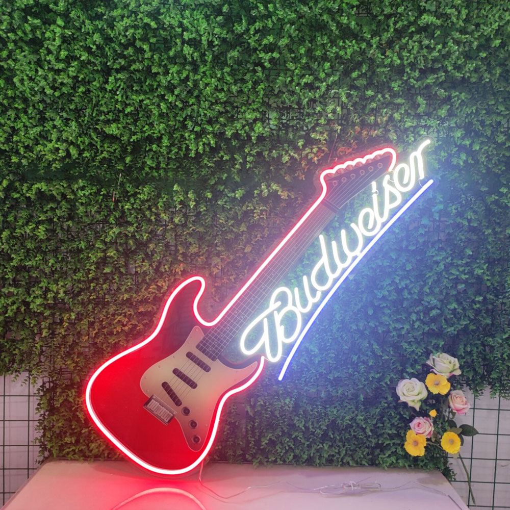 budweiser guitar neon sign 1