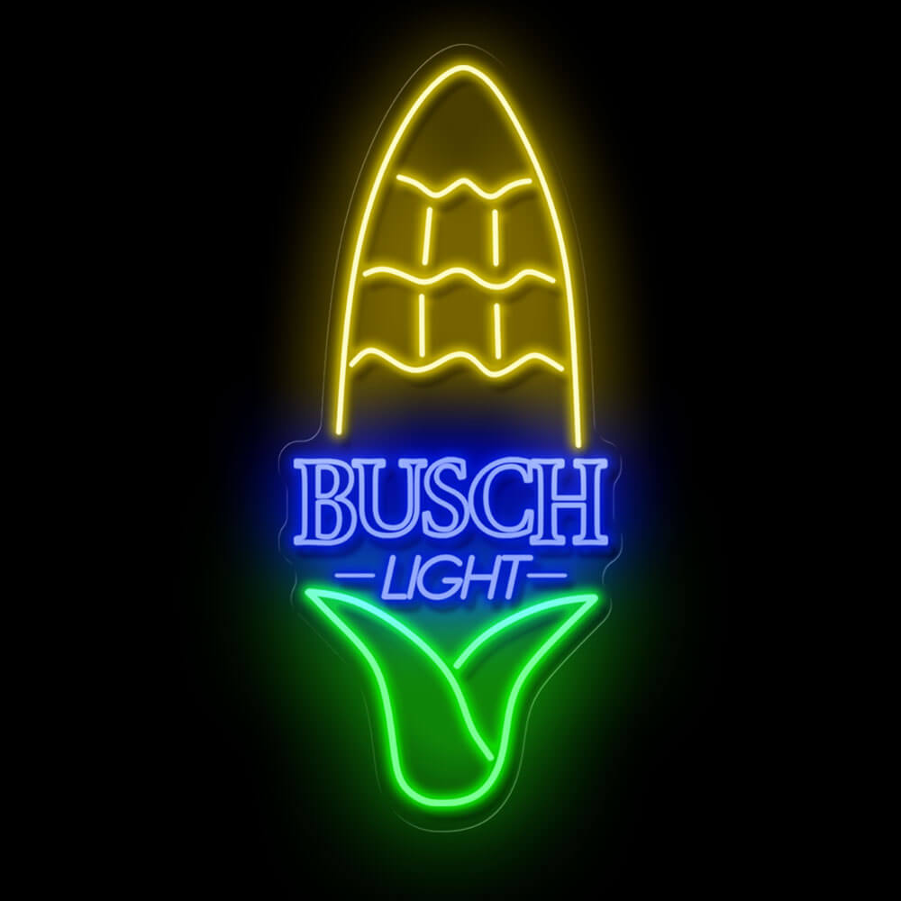 busch light corn neon sign