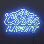 coors light neon sign blue