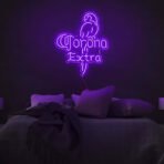 corona neon sign purple