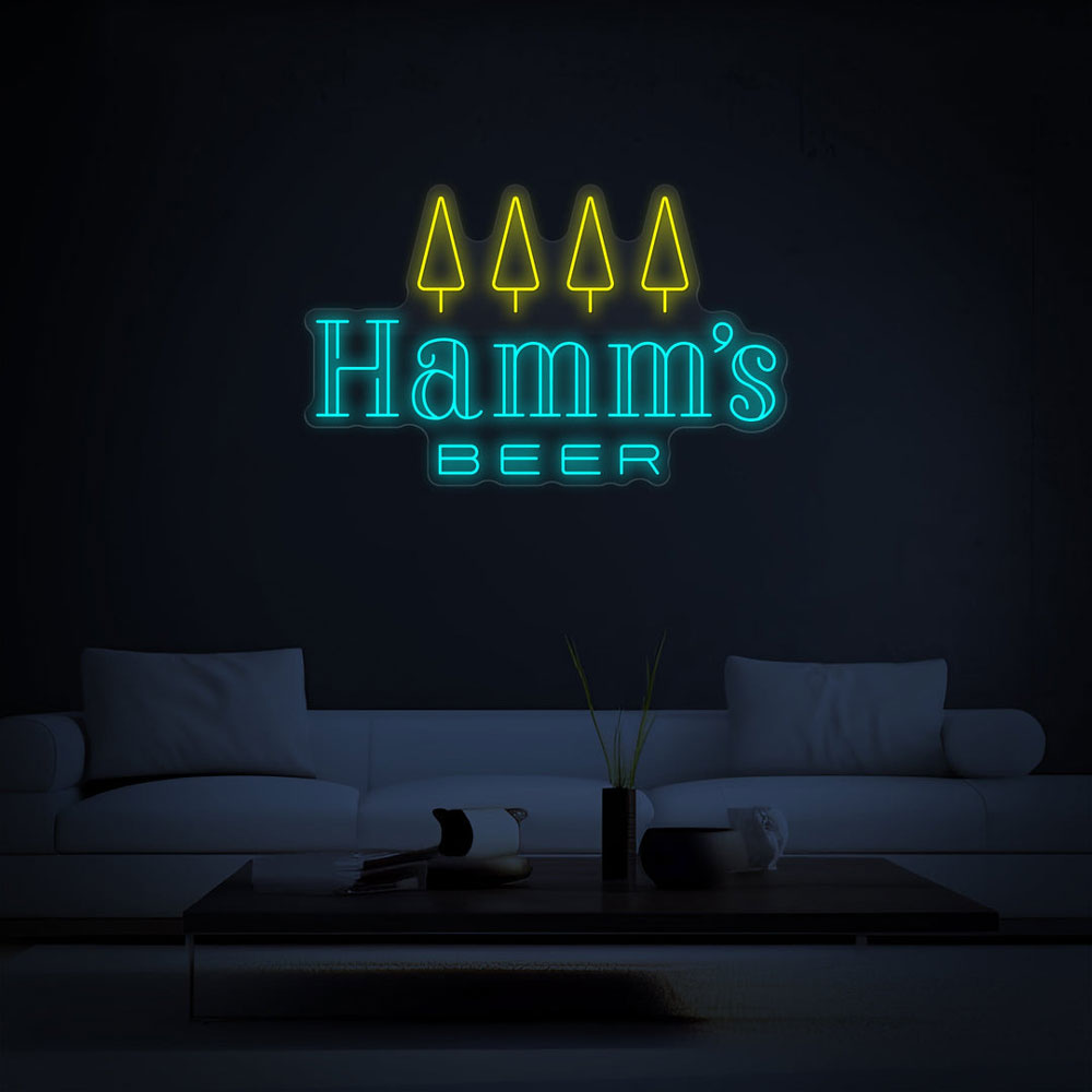 hamms beer neon sign