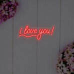 i love you neon sign red