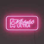 michelob ultra neon sign pink