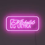 michelob ultra neon sign purple