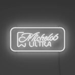 michelob ultra neon sign white