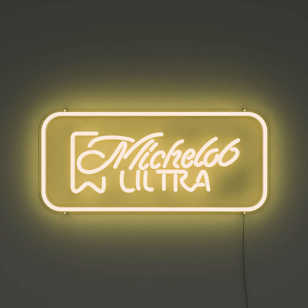 michelob ultra neon sign yellow